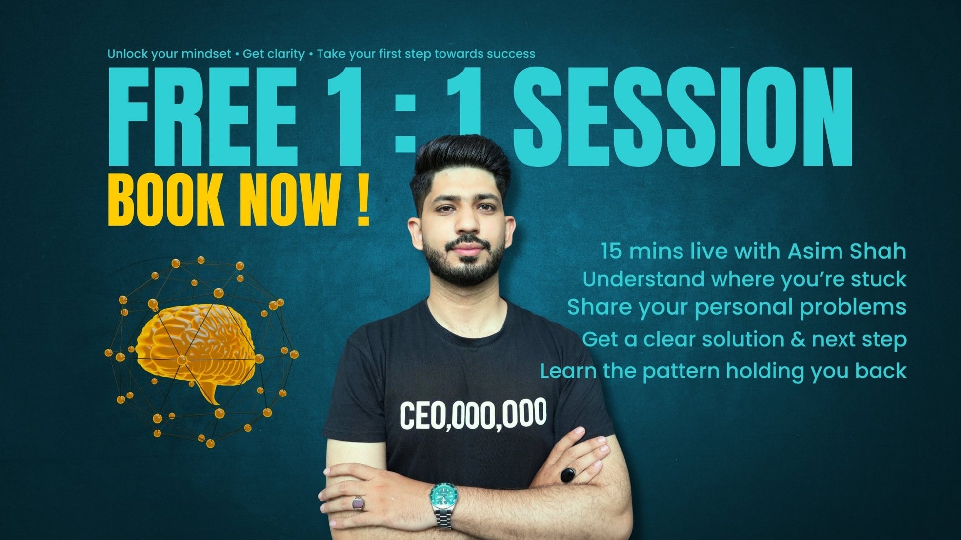 FREE | 1 - on - 1 | 15 - Minute Mindset Session With Asim Shah - Learn With Asim Shah - LWAS - Asim Shah